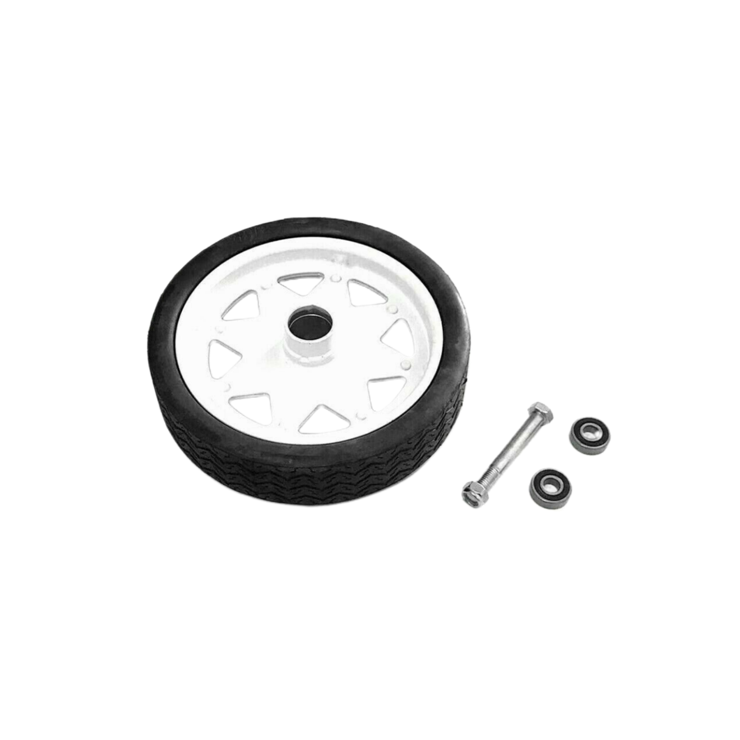 10" Trailer Spare Jockey Wheel Powder coated steel rim solid rubber