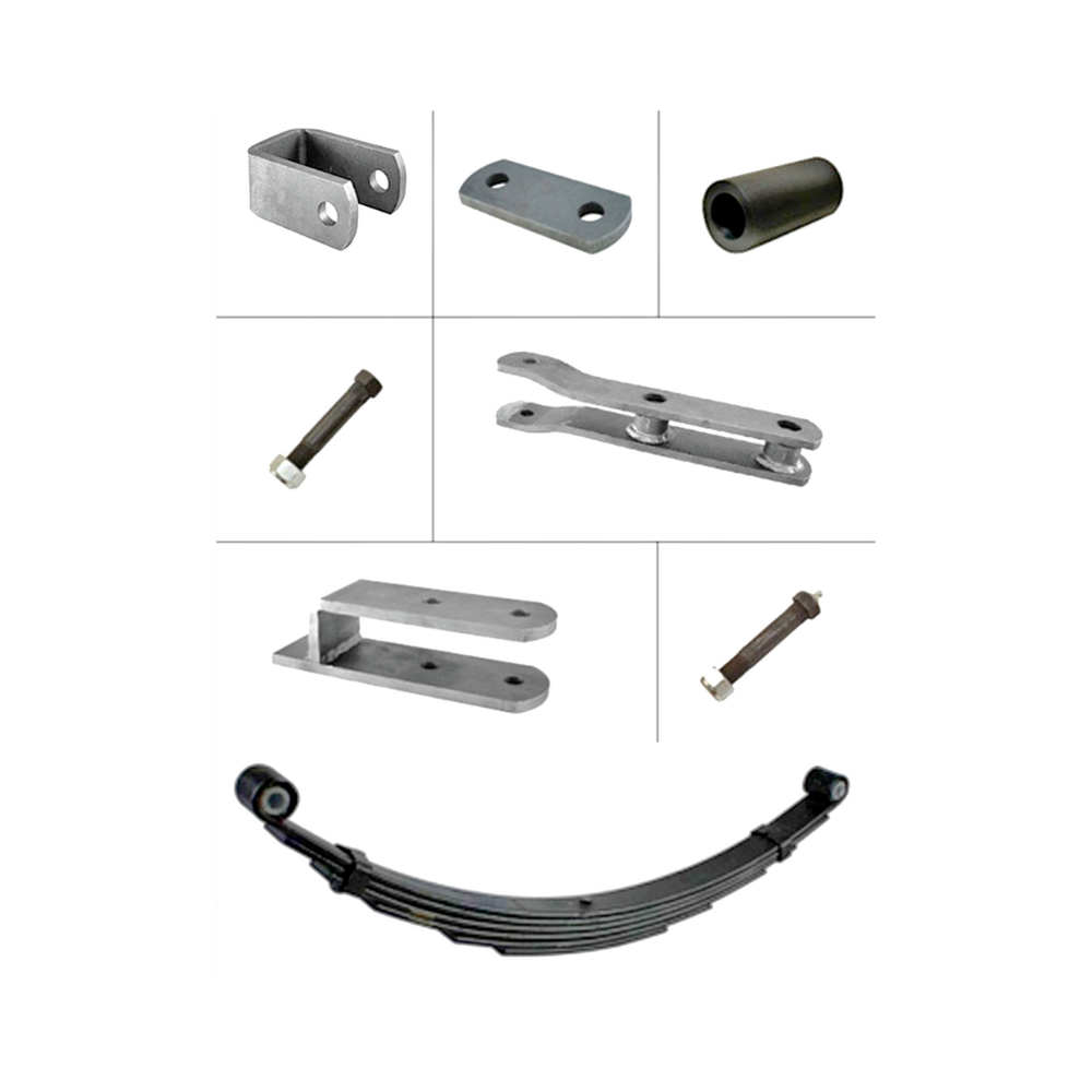 Trailer Leaf Spring Rocker Trailer Rocker Roller Black Painted 3000Kg Eye-Eye 6 Leaf Spring Set ...